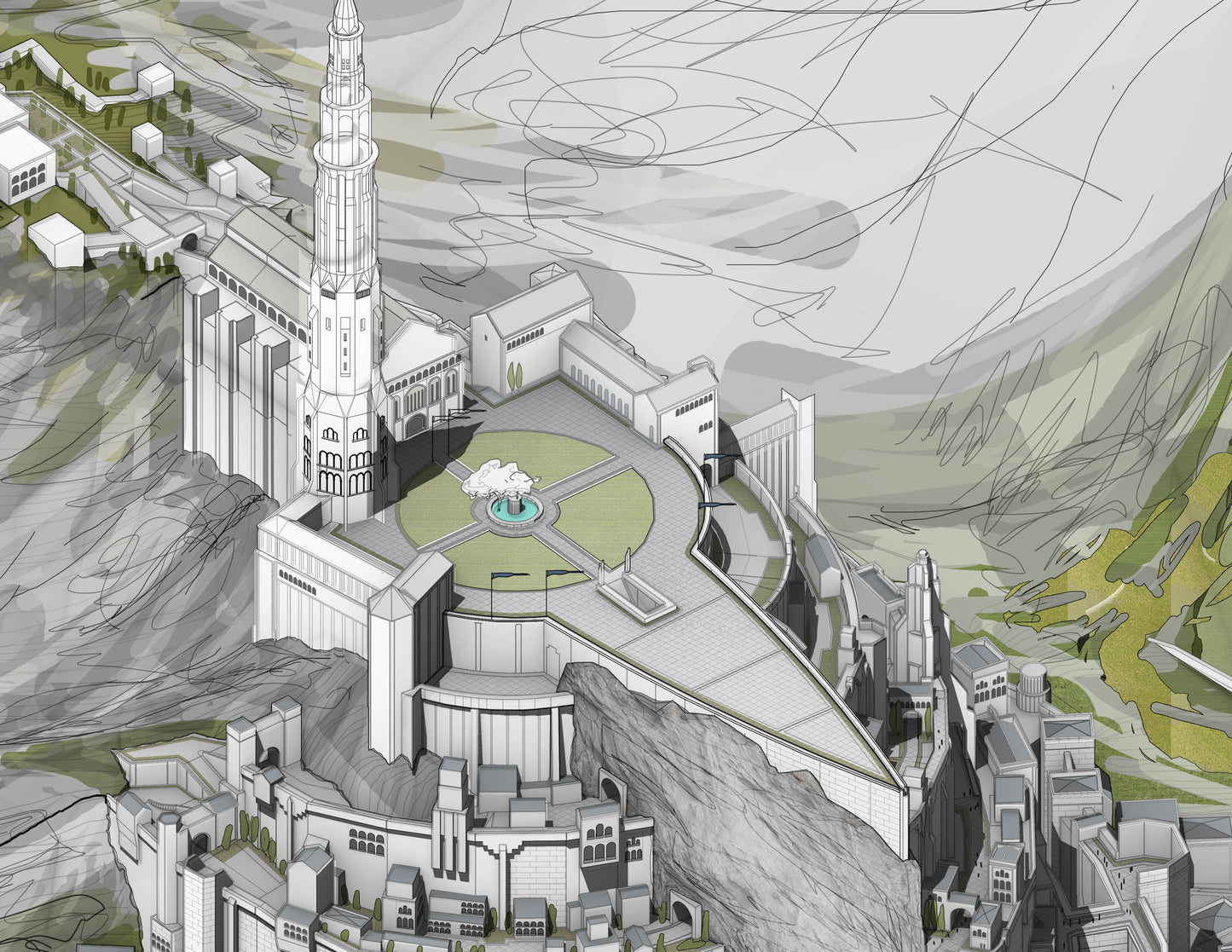 Minas Tirith Illustration