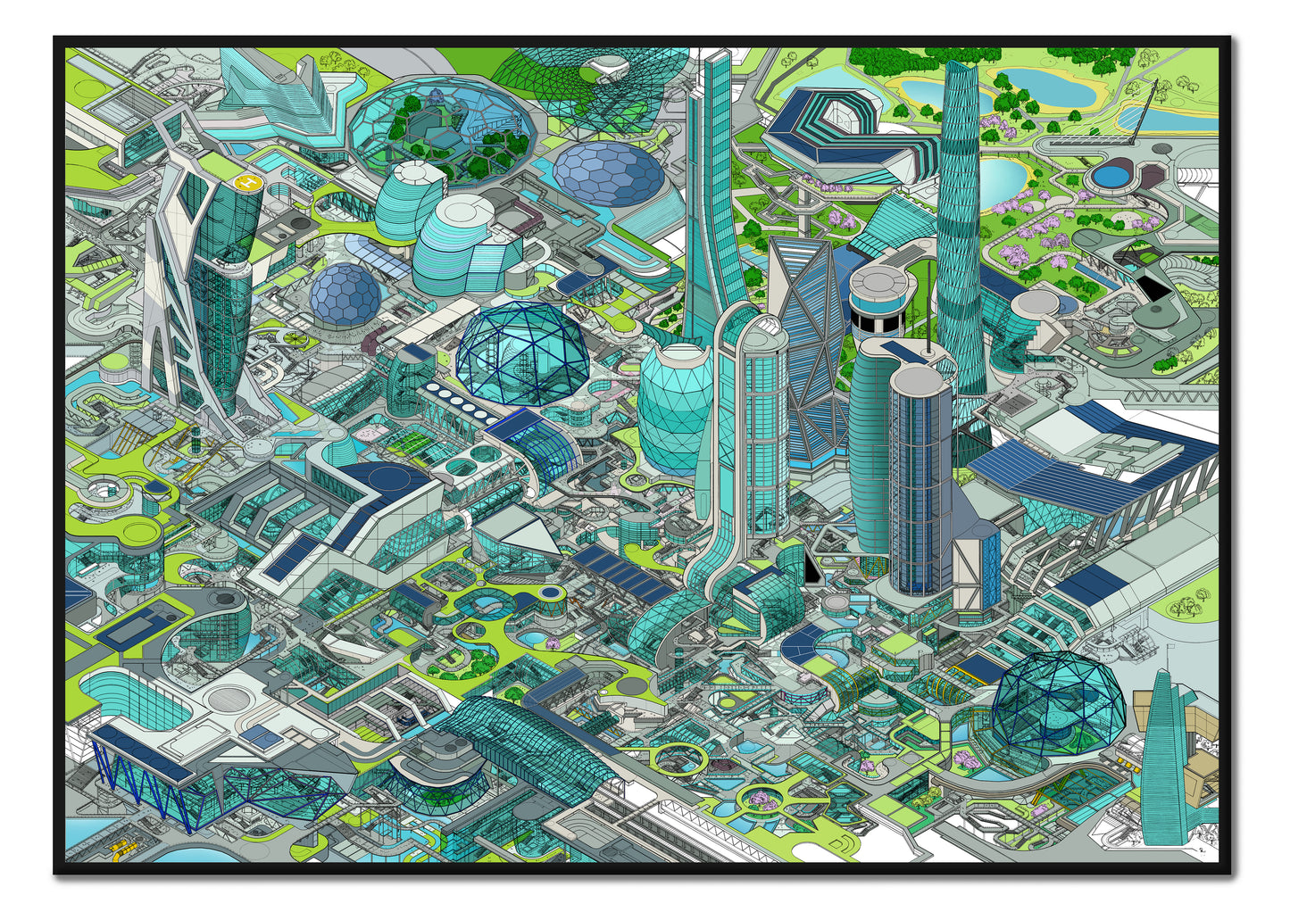 isometric-futuristic-cityscape-art-print-metropolis-colour