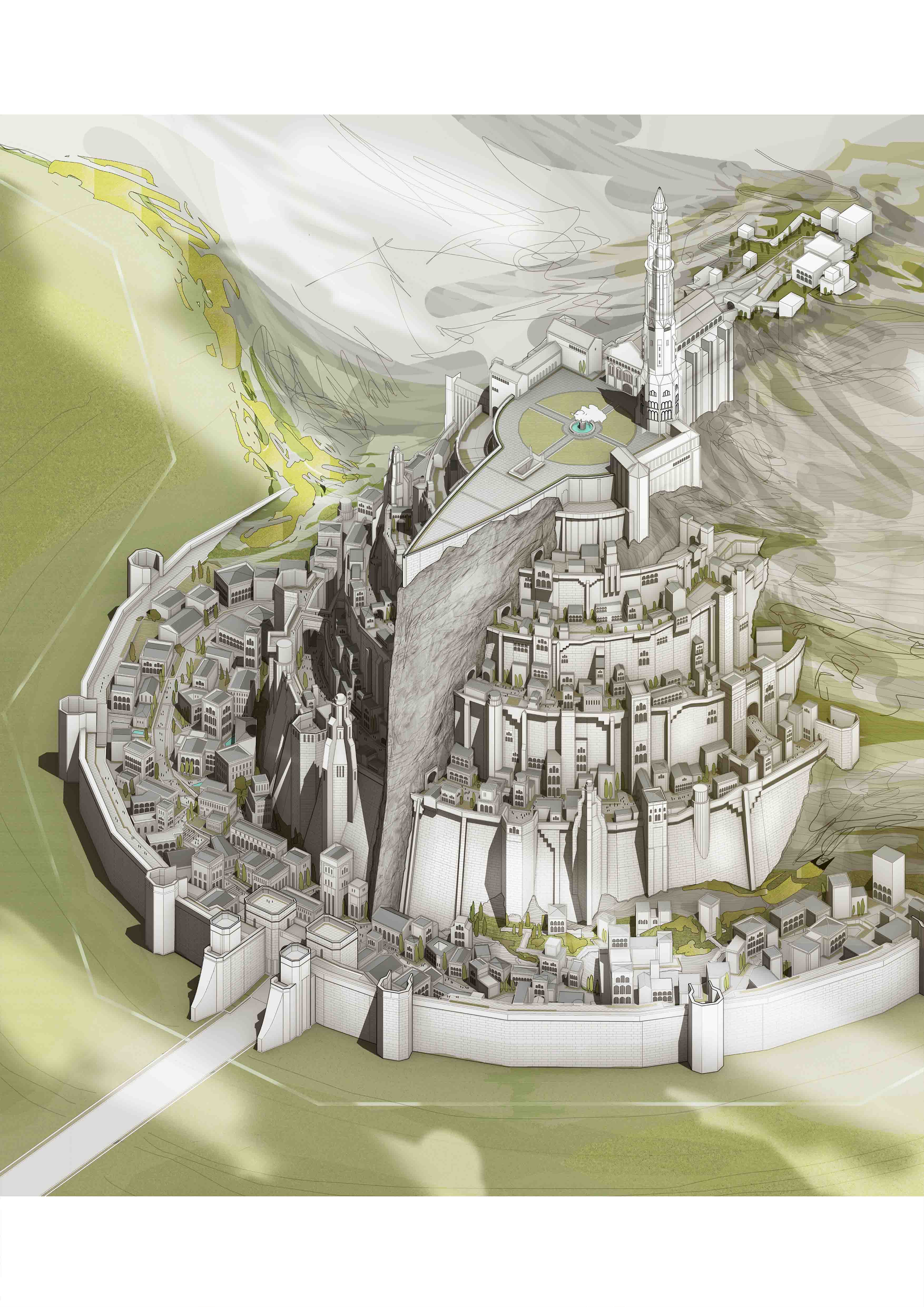 The Lord of the Rings - Minas Tirith art.