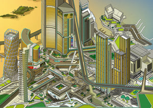peterwheatcroft art 'Asian City' Front View