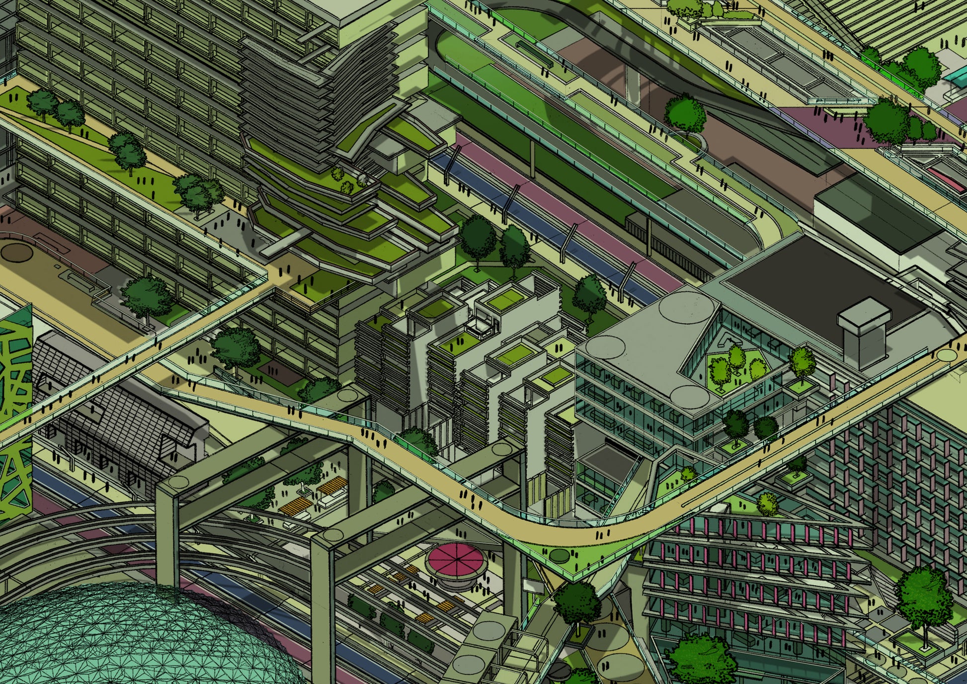 peterwheatcroft art 'Urban realm' detailed View 2